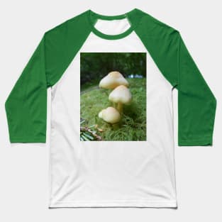 Mushroom Closeup Nature Photography Pacific Northwest Baseball T-Shirt